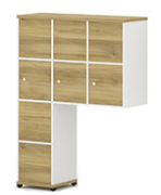 Concept CN.DNV-010 Надставка высокая + (Задняя стенка 8шт.) + (Распашной фасад - 3шт.) 