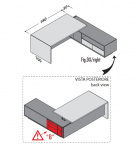 174172 - Стол руководителя правый с сервисной тумбой , с 2 USB входами 174172 - Стол руководителя правый с сервисной тумбой , с 2 USB входами