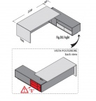 174294 - Стол руководителя правый с сервисной тумбой , с 2 USB входами 250x100/218x75 174294 - Стол руководителя правый с сервисной тумбой , с 2 USB входами 250x100/218x75