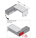 174173 - Стол руководителя левый с сервисной тумбой , с 2 USB входами 174173 - Стол руководителя левый с сервисной тумбой , с 2 USB входами