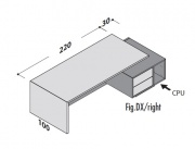 174282 - Стол руководителя правый с тумбой и отсекам для процессора , с 2 USB входами 174282 - Стол руководителя правый с тумбой и отсекам для процессора , с 2 USB входами
