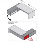 174295 - Стол руководителя левый с сервисной тумбой , с 2 USB входами 174295 - Стол руководителя левый с сервисной тумбой , с 2 USB входами
