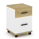 Concept CN.TUM-009 B/W Тумба мобильная 1 ящик + 1 распашной фасад  