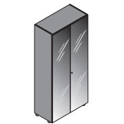 118298 - Шкаф высокий со стекло дверьми