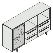 118260 - Шкаф средний Monolith