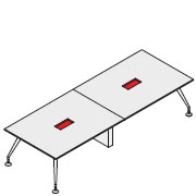 156386 - Прямоугольный переговорный стол с отверстиями для люков для проводов (краш.опоры) 156386 - Прямоугольный переговорный стол с отверстиями для люков для проводов (краш.опоры)