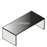 EOS Стол руководителя стекло 200