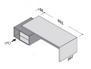 174283 - Стол руководителя левый с тумбой и отсекам для процессора , с 2 USB входами 174283 - Стол руководителя левый с тумбой и отсекам для процессора , с 2 USB входами