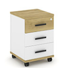 Тумба мобильная 3 ящика Concept  CN.TUM-003 B/W 