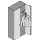 174086 - Гардероб с замком 174086 - Гардероб с замком