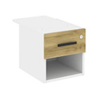 Concept CN.PT-005 B/W Тумба с одной открытой нишей и одним ящиком  