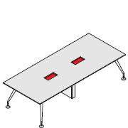 156385 - Прямоугольный переговорный стол с отверстиями для люков для проводов (краш.опоры) 156385 - Прямоугольный переговорный стол с отверстиями для люков для проводов (краш.опоры)
