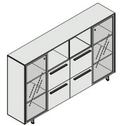 118263 - Шкаф средний Monolith