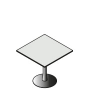 118249 - Квадратный стол на металлическом основании