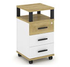 Тумба мобильная 3 ящика с надставкой Concept CN.TUM-004 B/W 