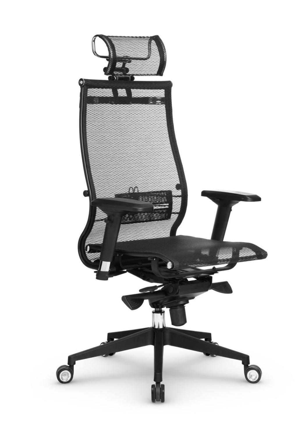 Кресло Метта su-BP-8 pl, ткань-сетка черная №20, спинка-сетка, топ-Ган