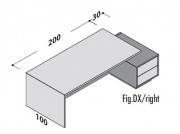 174264 - Стол руководителя левый с тумбой , с 2 USB входами 230x100/115x75 174264 - Стол руководителя левый с тумбой , с 2 USB входами 230x100/115x75