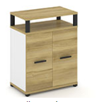 Concept CN.SOPR-002 B/W Распашной шкаф опорный/приставной с верхним горизонтом 