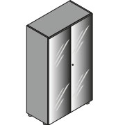 118279 - Шкаф средний со стекло дверьми