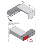 174289 - Стол руководителя левый с сервисной тумбой , с 2 USB входами 174289 - Стол руководителя левый с сервисной тумбой , с 2 USB входами