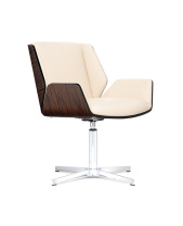 Кресло Овертайм с низкой шпонированной спинкой на крестовине без колес  (заказ от 5 шт.)