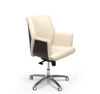 Кресло Zeus B кожа бежевая палисандр Кресло Zeus B кожа бежевая палисандр