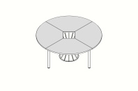 Стол для переговоров круглый Universal D200