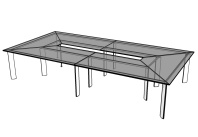 Стол для переговоров прямоугольный Glassline 400х200х75 Стол для переговоров прямоугольный Glassline 400х200х75