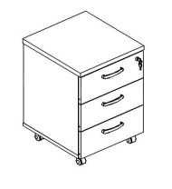 Тумба выкатная 3-ящичная с замком А4 204