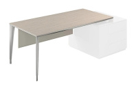 Стол руководителя под опорную тумбу Атлас NZ-0106.YN Ясень наварра Стол руководителя под опорную тумбу Атлас NZ-0106.YN Ясень наварра