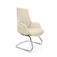 Кресло AR-C107-V бежевый кожа+экокожа