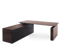 Стол с электроприводом (с тумбой SX) Tesla Эвкалипт мореный/Черный Стол с электроприводом (с тумбой SX) Tesla Эвкалипт мореный/Черный