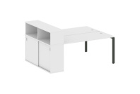 Рабочая станция 2 места Metal System Style с опорным шкафом-купе БП.РС-СШК-2.4 Рабочая станция 2 места Metal System Style с опорным шкафом-купе БП.РС-СШК-2.4
