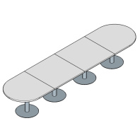 Стол переговоров овальный Skandi 440х110