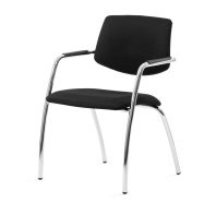 URBAN Кресло 4 опоры  4legs SLW 50 ткань черная/хром