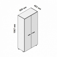 158745 IULIO - Шкаф высокий с двумя глухими дверцами и замком 158745 IULIO - Шкаф высокий с двумя глухими дверцами и замком