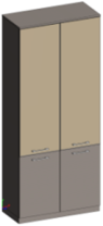 Шкаф высокий комбинированный (двери в ал. рамке) JNS931 Шкаф высокий комбинированный (двери в ал. рамке) JNS931