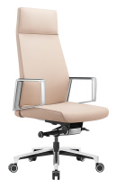Кресло Бюрократ _JONS бежевая кожа