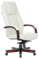 Кресло Бюрократ T-9923WALNUT/IVORY слоновая кость кожа Кресло Бюрократ T-9923WALNUT/IVORY слоновая кость кожа