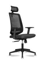 Кресло МГ-27 ткань черная сетка (пластиковая крестовина)