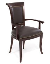 DOGE/C Кресло с подлокотниками кожа коричневая