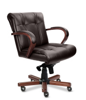 Кресло Multi Office Paris B коричневая кожа 