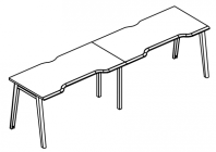 Рабочая станция &quot;Симметрия&quot; на металлокаркасе (2х140) Alta MT МР Б1Б 014.04-2