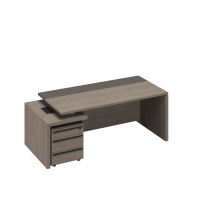 Стол руководителя с тумбой 3-ящичной с замком U.RUS РС 117 левый Стол руководителя с тумбой 3-ящичной с замком U.RUS РС 117 левый