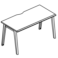 Стол письменный на металлокаркасе Alta MT  МР Б1Б 014.02