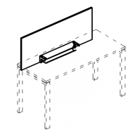 Экран настольный фронтальный для стола 100 с кабель-каналом А4 Б 830 