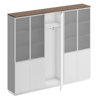Шкаф документы со стеклом - одежда узкий - документы со стеклом Bravo СИ 317 ДГ
