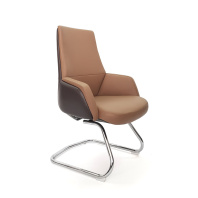 Кресло AR-C107-V светло-коричневый кожа+экокожа
