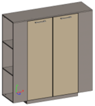 Шкаф средний универсальный (двери в ал. рамке) JNS928 Шкаф средний универсальный (двери в ал. рамке) JNS928