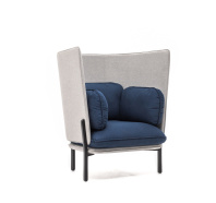 Кресло Bellagio 1 high высокая спинка UNO silver/ blue Кресло Bellagio 1 high высокая спинка UNO silver/ blue